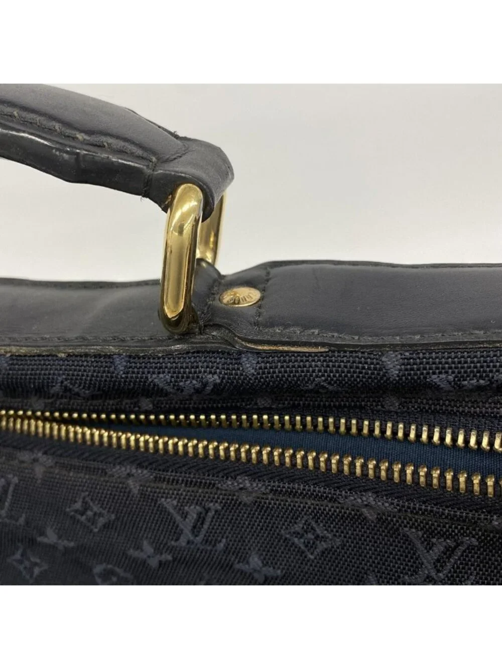 Louis Vuitton Briefcase Monogram Mini Denise Blue 2-Way